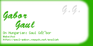 gabor gaul business card